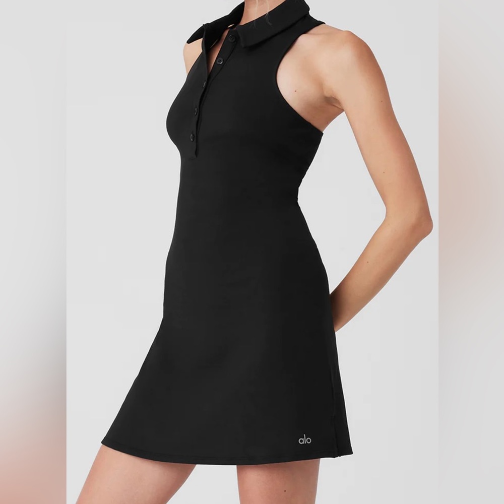 Alo Yoga Charmed Tennis Dress Black
